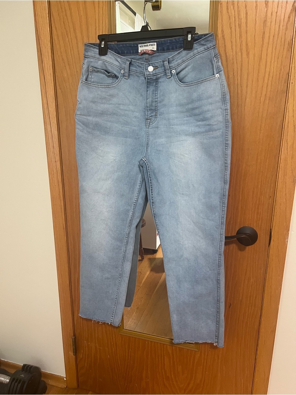 We The Free Light Blue CRVY High-Rise  Vintage Straight Jeans